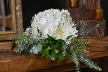 White flowers textural greenery 4